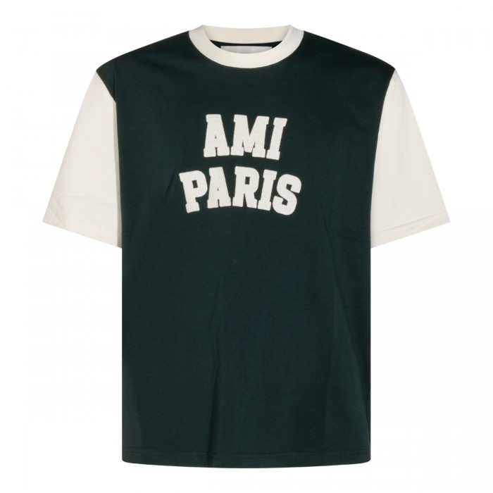 DARK GREEN AND WHITE COTTON...