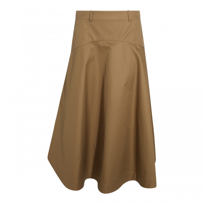 CAMEL COTTON MIDI SKIRT
