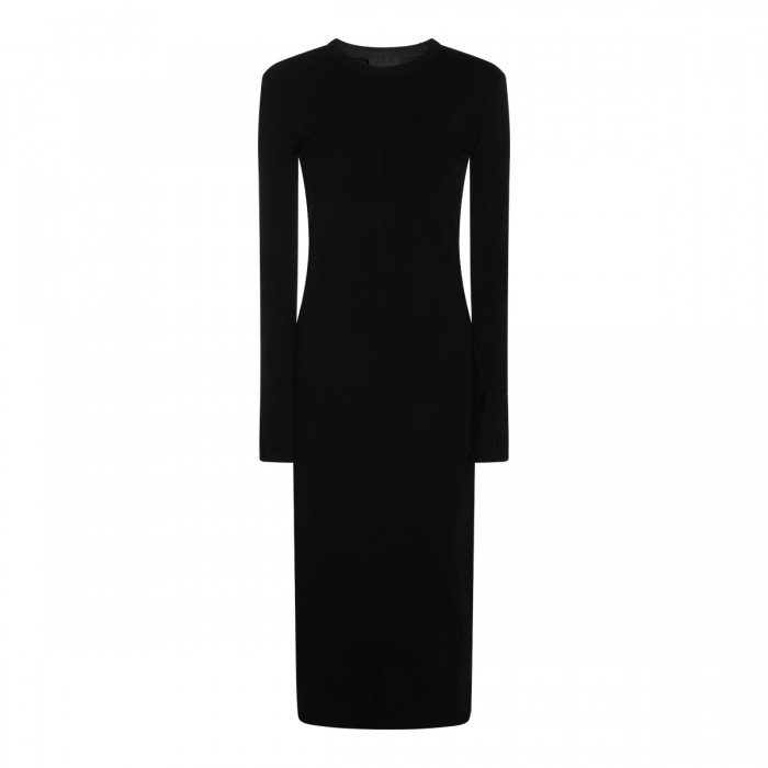 BLACK STRETCH LONG DRESS