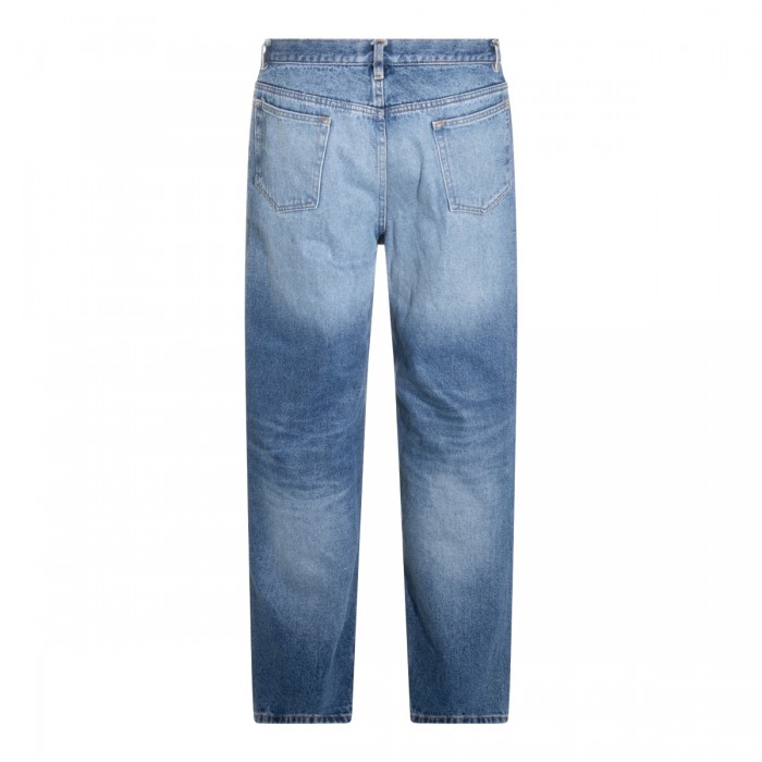 WASHED INDIGO DENIM JEANS 2