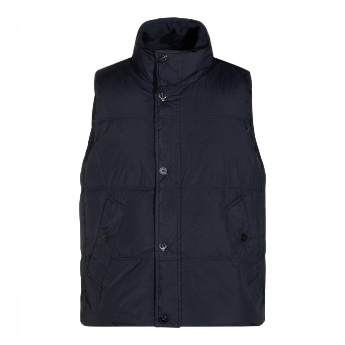 NAVY BLUE PADDED VEST DOWN...