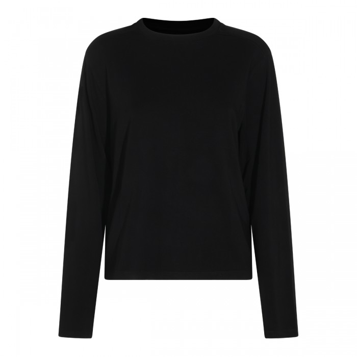 BLACK COTTON STRETCH LONG...