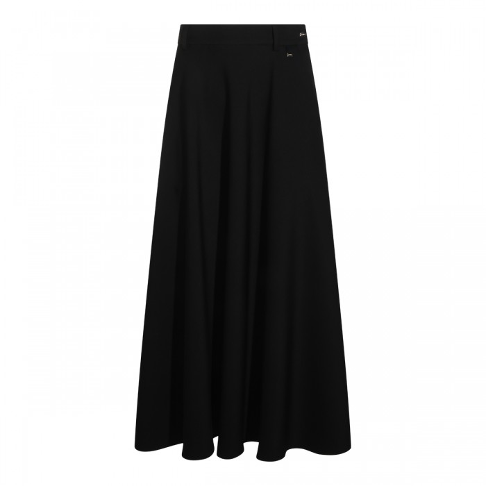 NAVY LONG PLEATED SKIRT