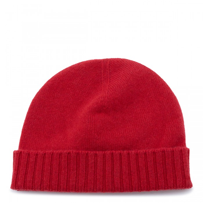 RED CASHMERE BEANIE 2
