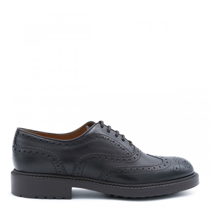 BLACK LEATHER LACE UP SHOES
