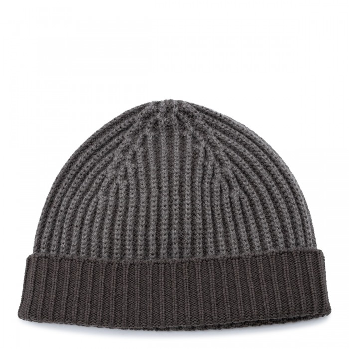 BARREL BROWN WOOL BEANIE 2