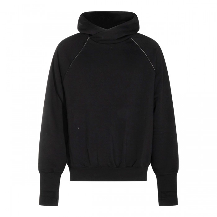 BLACK COTTON SWEATSHIRT