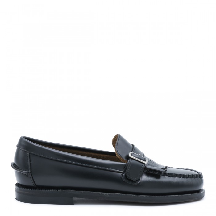 BLACK LEATHER ALES LOAFERS