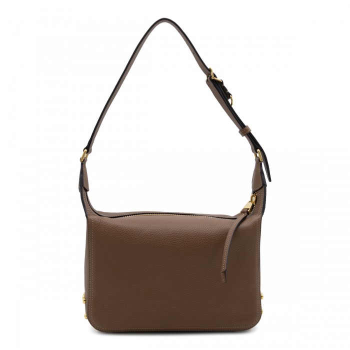 LIGHT BROWN LEATHER METAL...