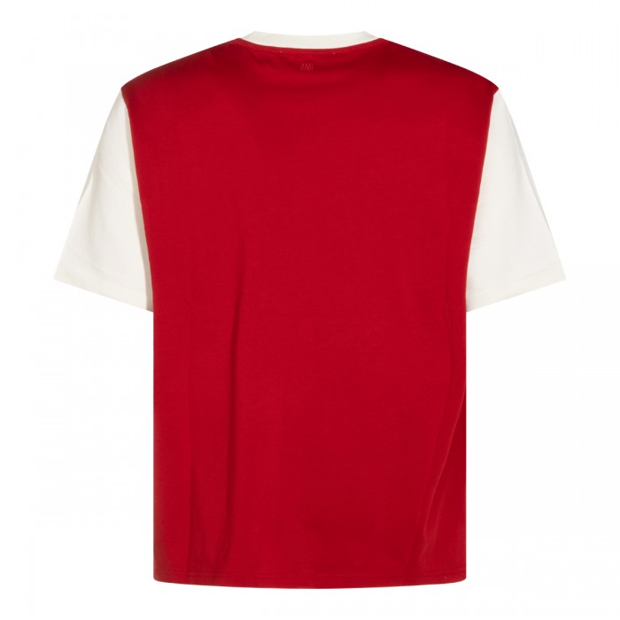 RED AND WHITE COTTON T-SHIRT 2