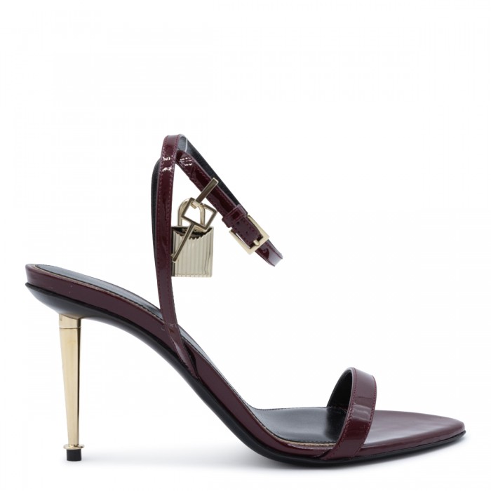 RUBY RED LEATHER LOCK SANDALS