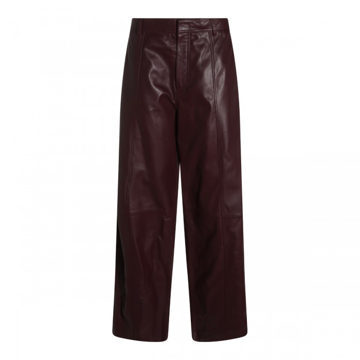 BORDEAUX LEATHER PANTS