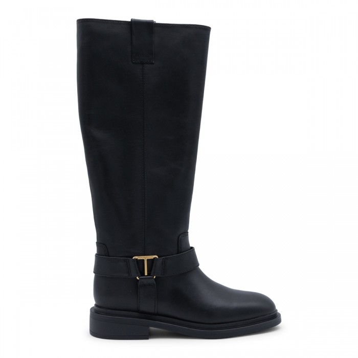 BLACK LEATHER BOOTS