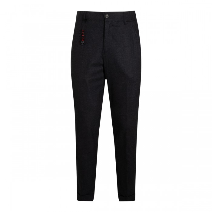 BLACK WOOL PANTS