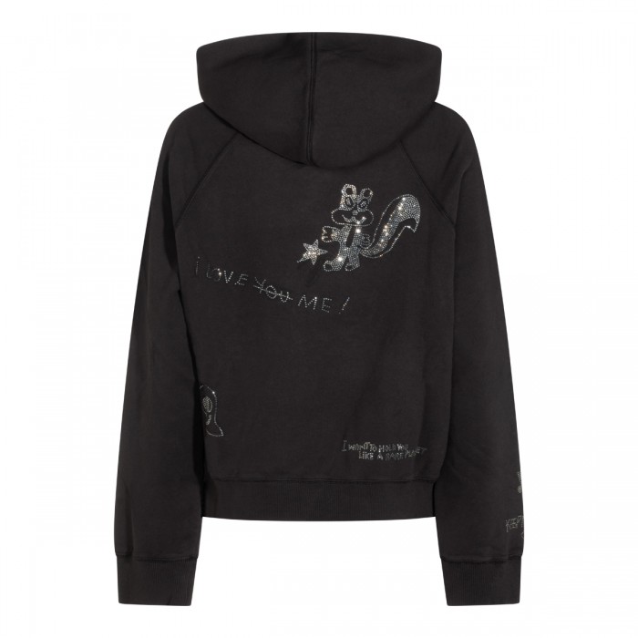 BLACK COTTON SWATSHIRT 2