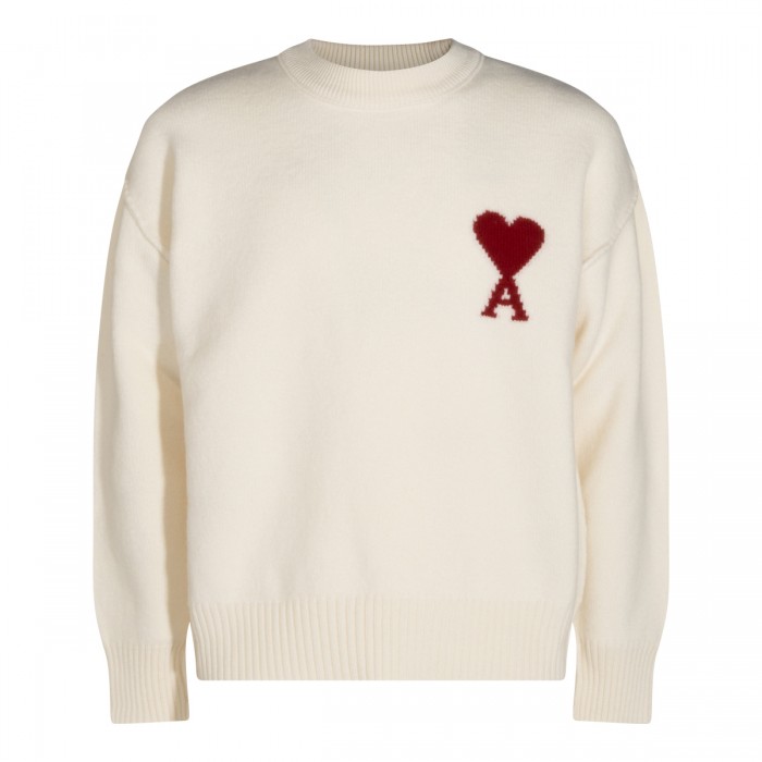ECRU AND ROUGE WOOL AMI DE...