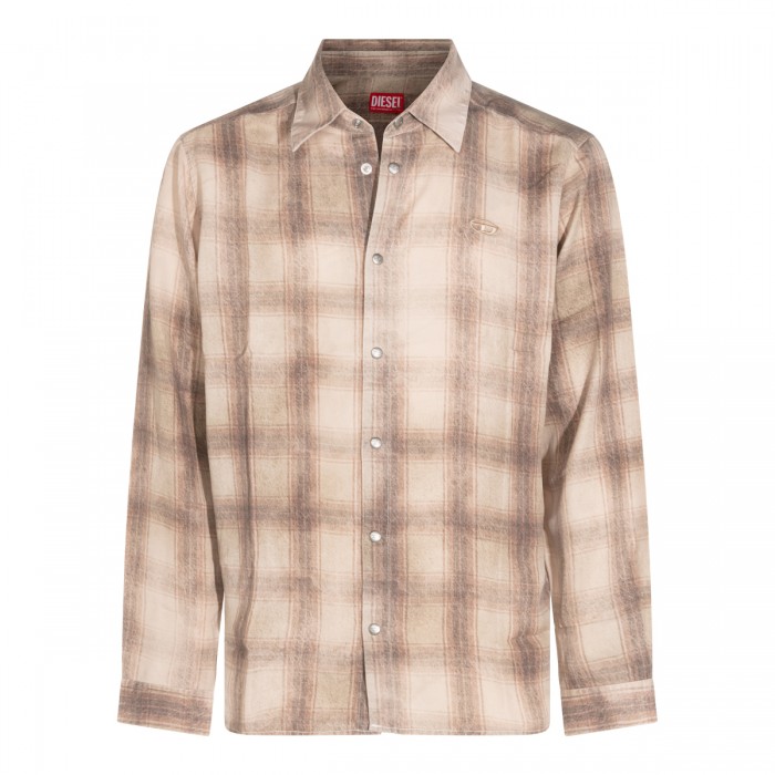 BEIGE CHECK SHIRT