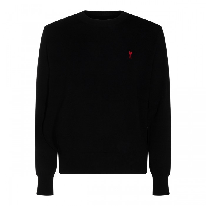 BLACK WOOL KNITWEAR