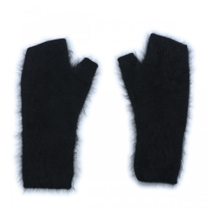 BLACK WOOL GLOVES