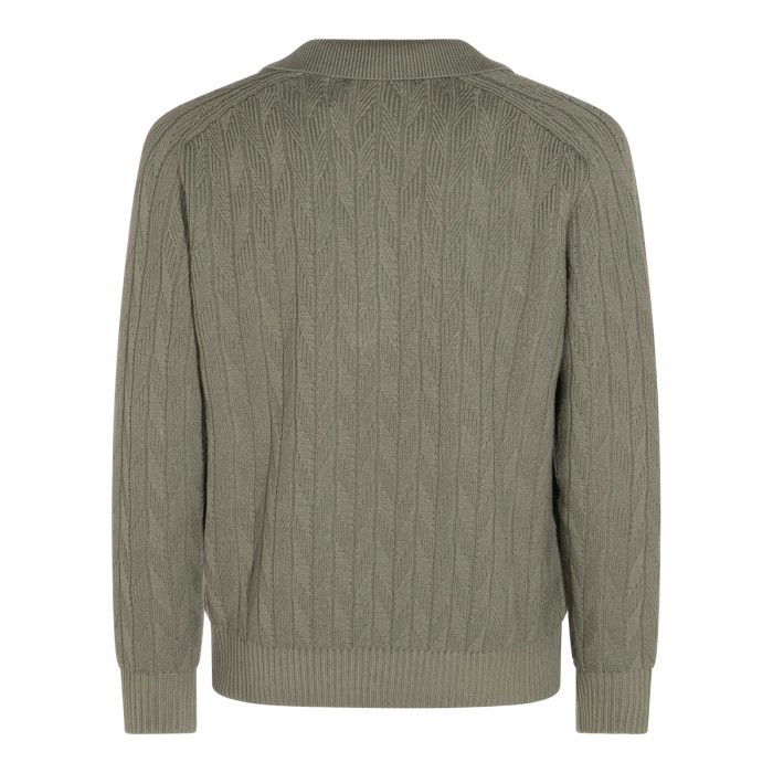OLIVE VIRGIN WOOL SWEATER 2