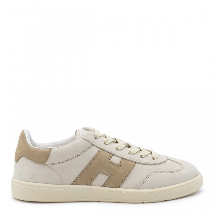 BEIGE LEATHER COOL SNEAKERS