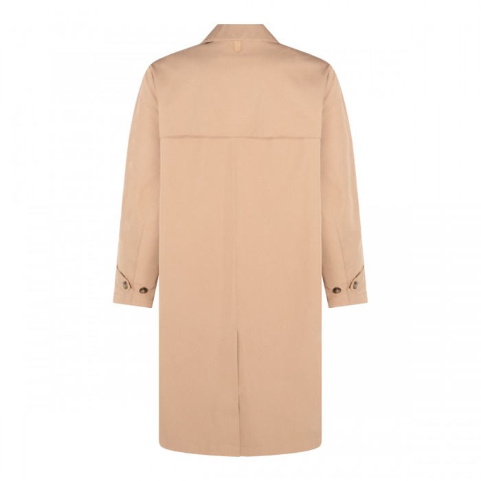 SAND COTTON BLEND TRENCH COAT 2