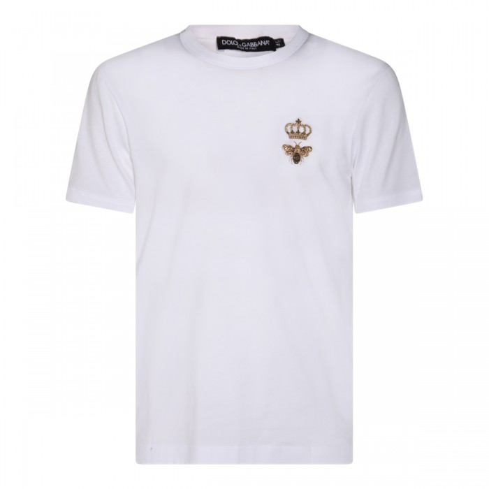 WHITE COTTON T-SHIRT