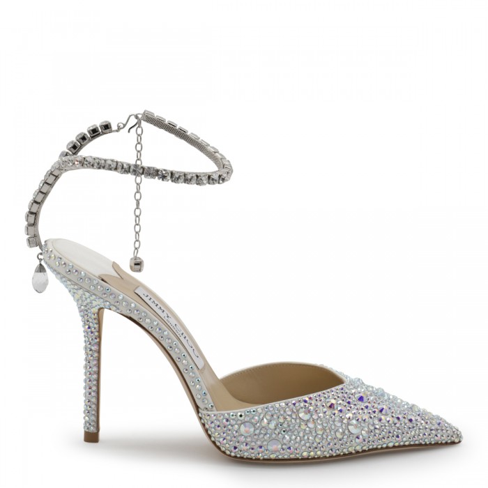 SILVER LEATHER PUMPS