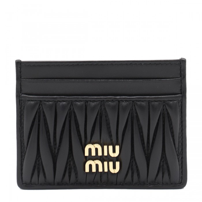 BLACK LEATHER CARD HOLDER