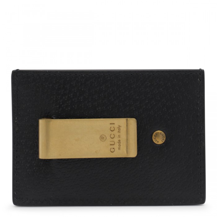 BLACK LEATHER CARD HOLDER 2
