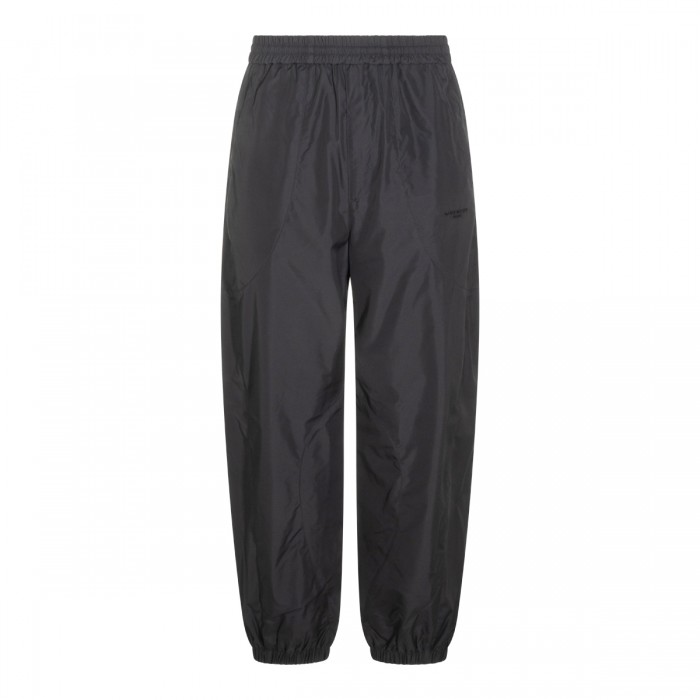 BLACK CUT OUT TRACKSUIT PANTS
