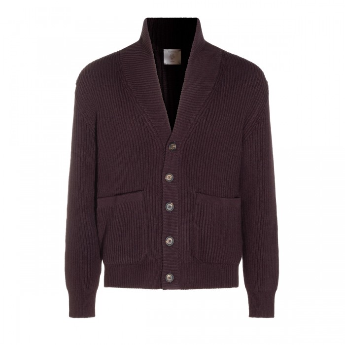BORDEAUX WOOL CARDIGAN
