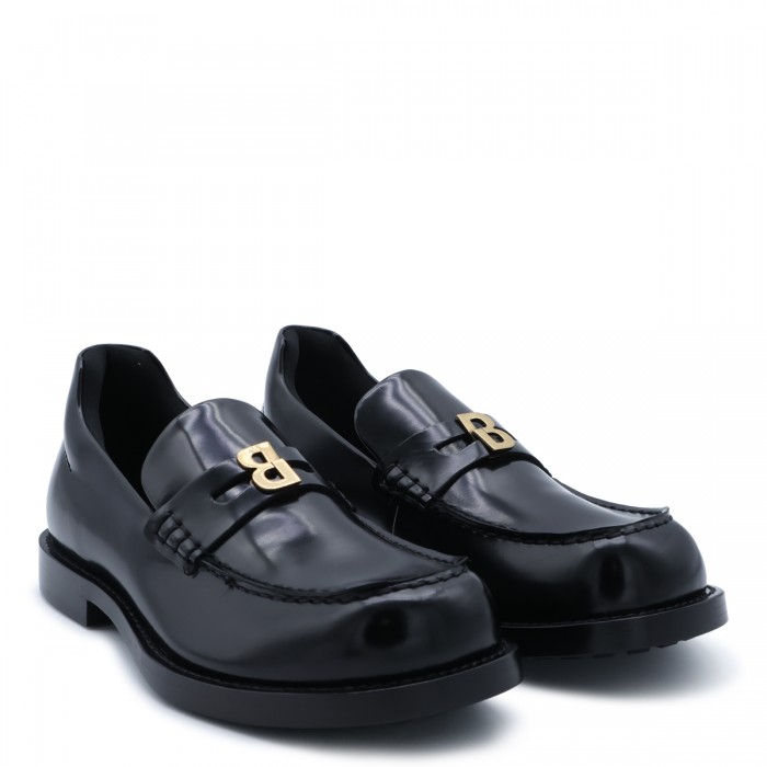 BLACK LEATHER COMFY LOAFERS 2