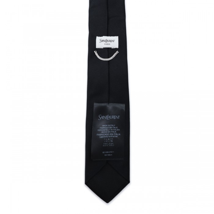 BLACK SILK TIE 2