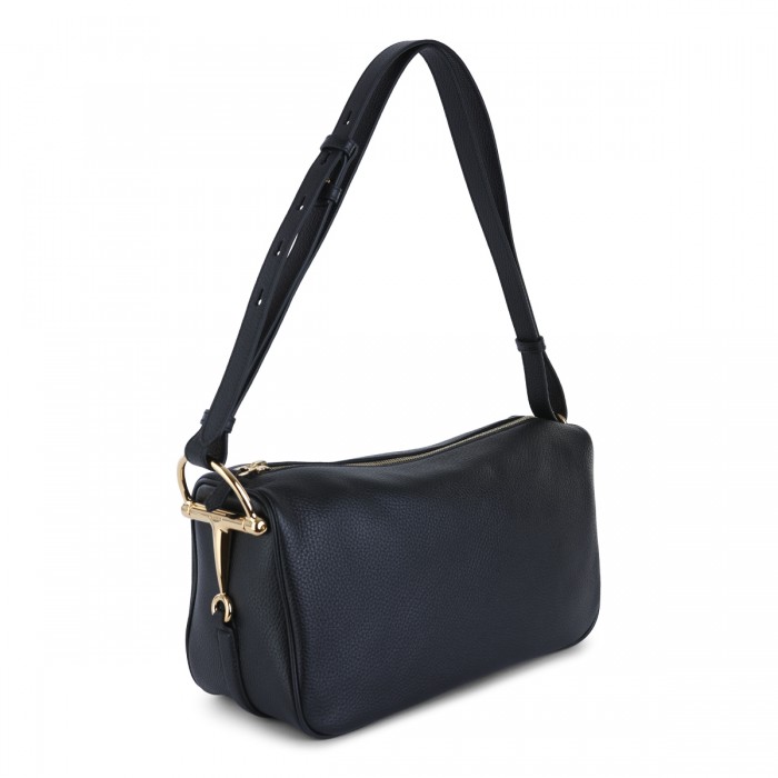 BLACK LEATHER SHOULDER BAG 2