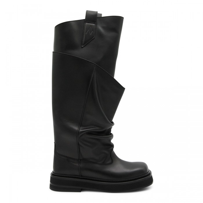 BLACK LEATHER BOOTS