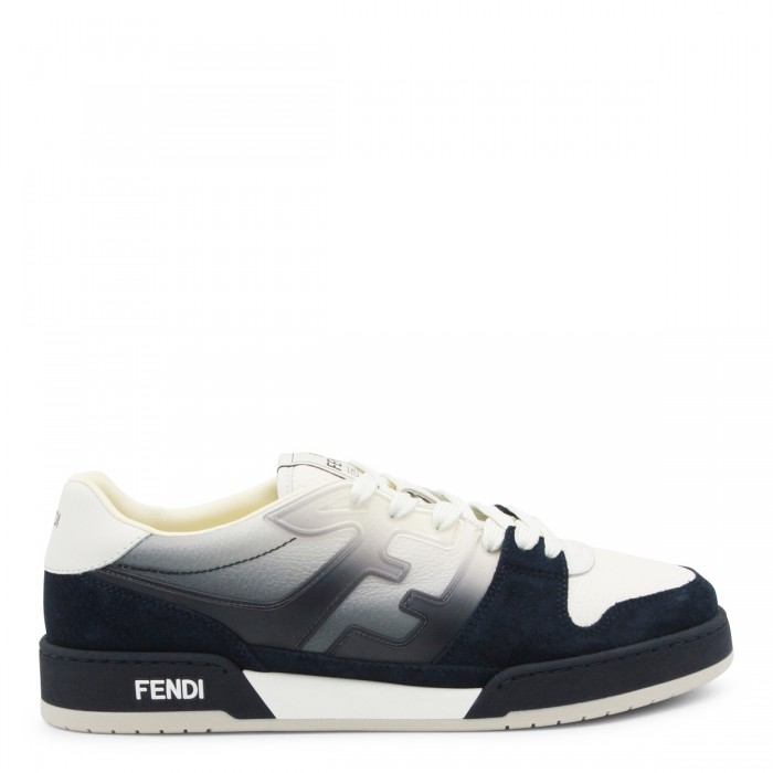 NAVY AND WHITE LEATHER...