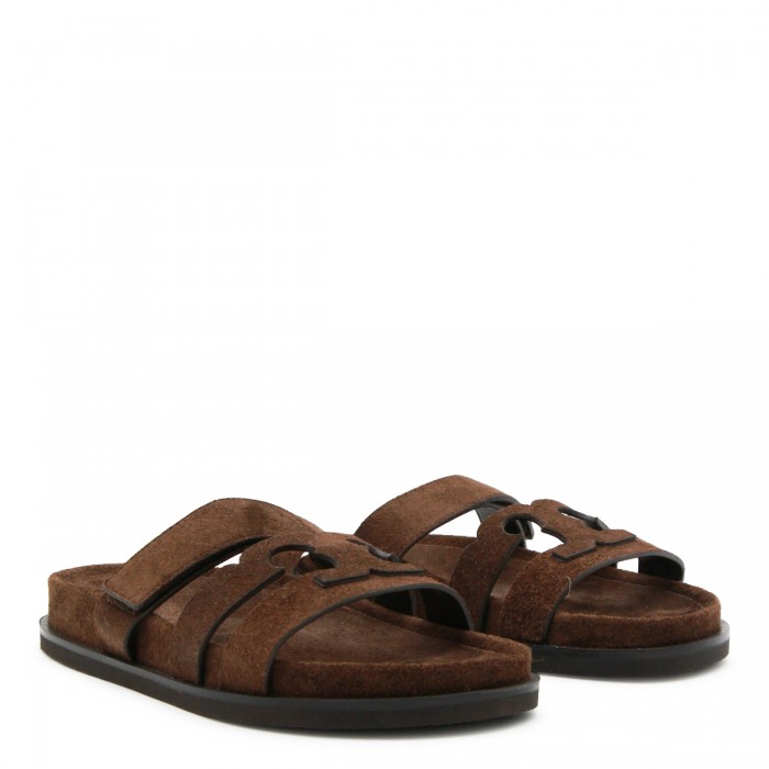 BROWN LEATHER SANDALS 2