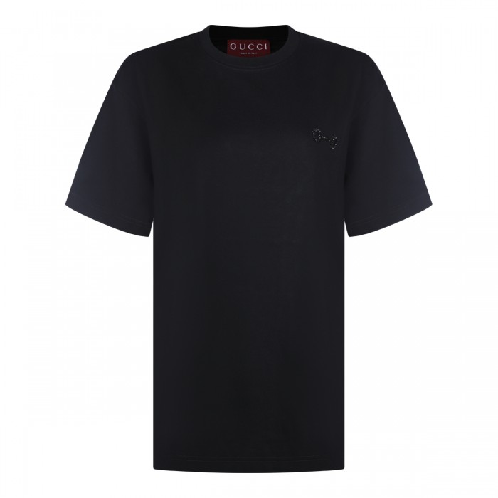 BLACK COTTON T-SHIRT