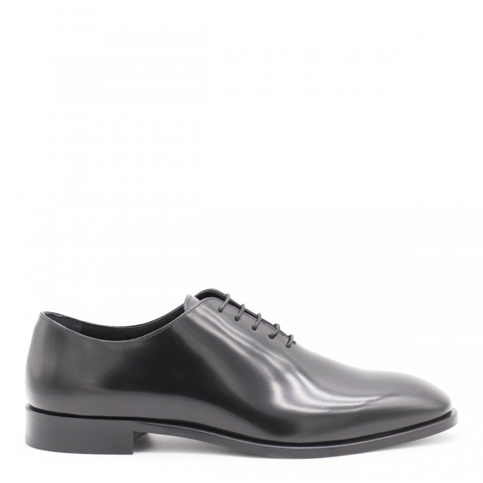 BLACK LEATHER LACE UP SHOES