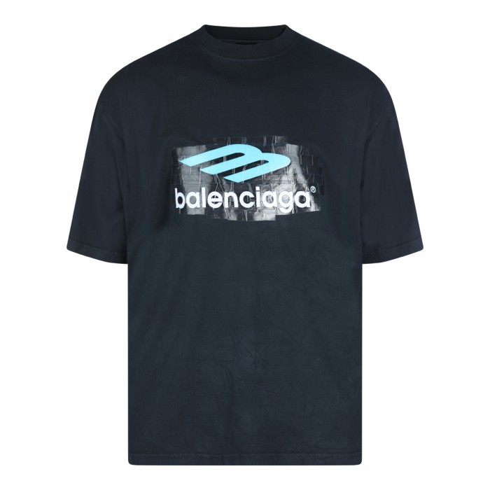 BLACK COTTON T-SHIRT