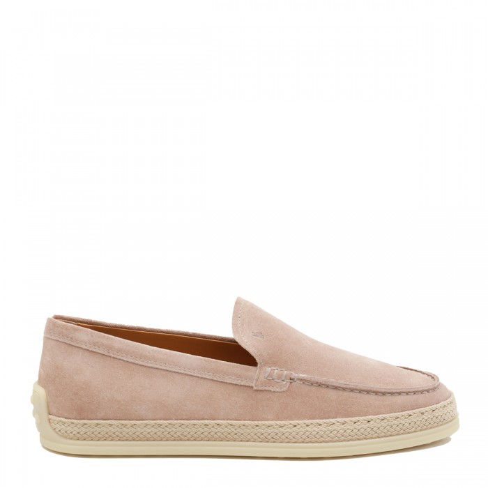 LIGHT PINK LEATHER LOAFERS