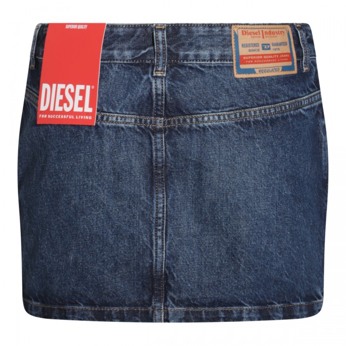 BLUE COTTON DENIM SKIRT 2