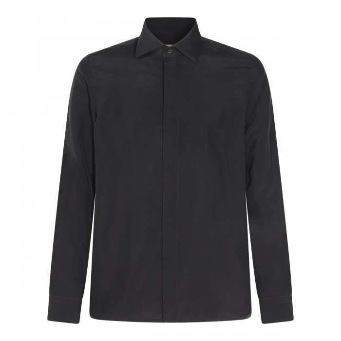 BLACK SILK SHIRT