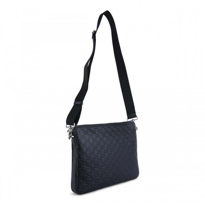 BLACK LEATHER POUCHE 2