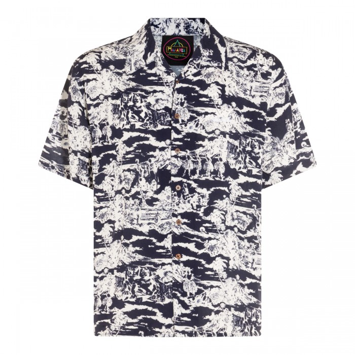 DARK NAVY VISCOSE SHIRT