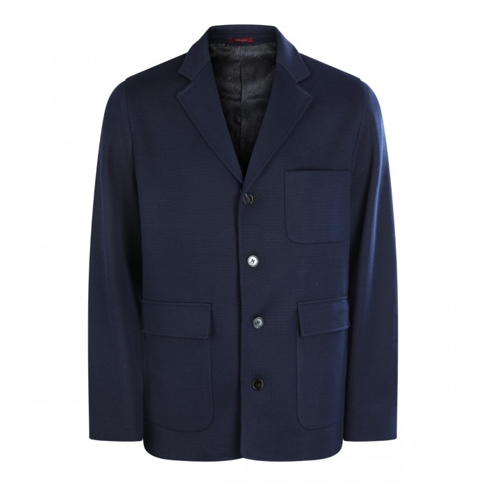 BLUE COTTON BLAZER