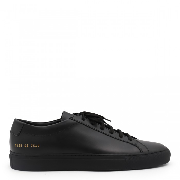 BLACK LEATHER SNEAKERS