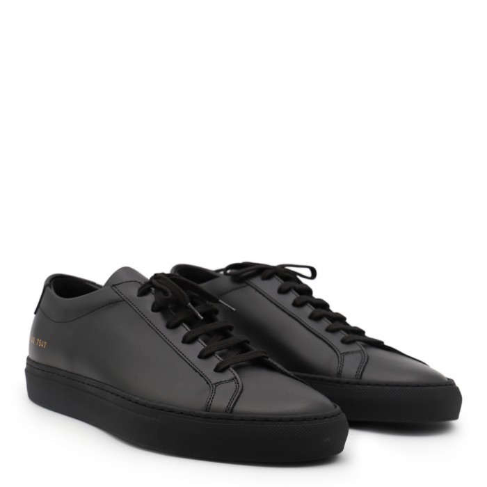 BLACK LEATHER SNEAKERS 2