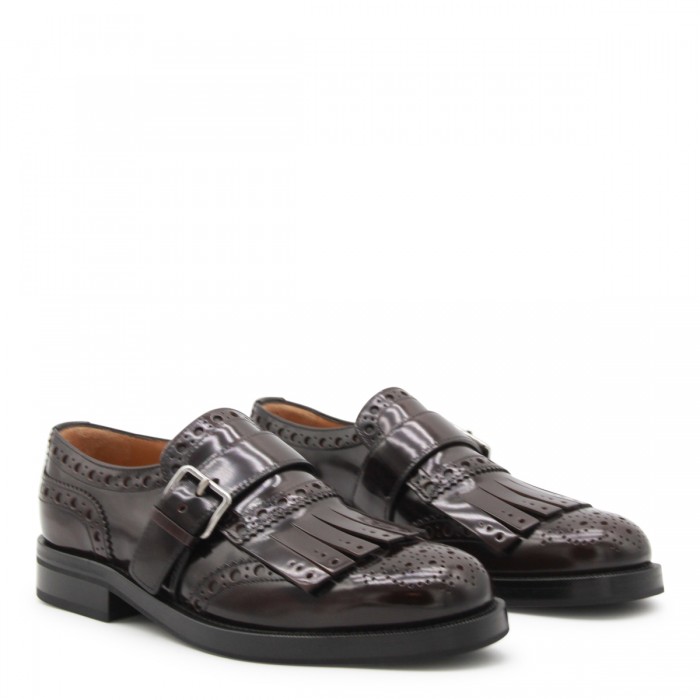 BURGUNDY LEATHER MONK... 2